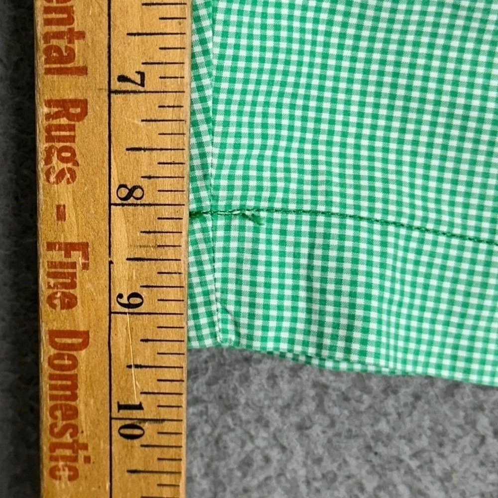Polo Golf Ralph Lauren Shorts Mens 38 Green White Pin Check Khaki Chino Casual